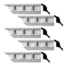 Ornate Cornice White Urethane  95" L Edinburgh | Renovator's Supply