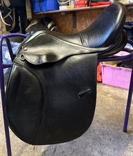 GP Treeless Black Saddle 17 Inch Good Condition Used Horse Saddle