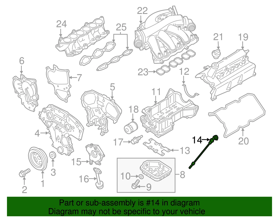 Genuine Nissan Altima Maxima Murano Quest Engine Oil Dipstick NEW OEM - Image 2 of 2