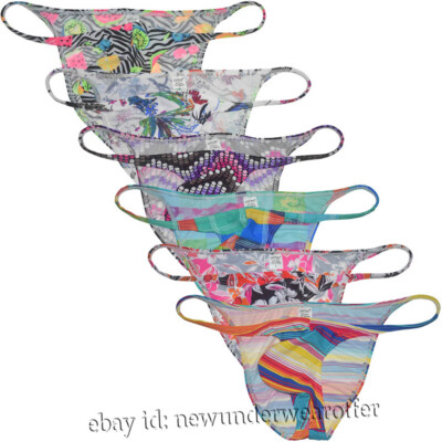 Mens Brazilian Full Pucker Briefs Underwear Fitness Pouch String Bikini Briefs
