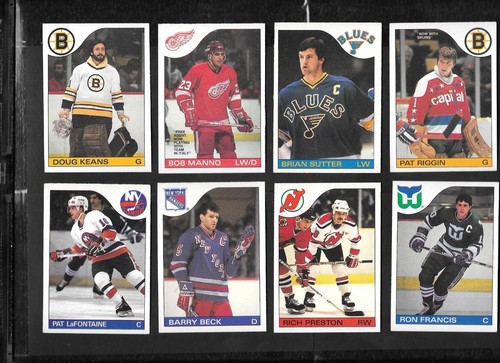 1985-86 OPC O PEE CHEE CARD 133-264 + BOX BOTTOM & TOPPS INSERT STICKER SEE LIST - Picture 4 of 369