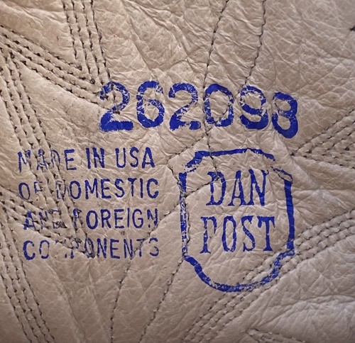 Vintage Dan Post Brown Soft Leather Cowboy Western Boots Size 9.5D Style 16781 - Picture 18 of 19