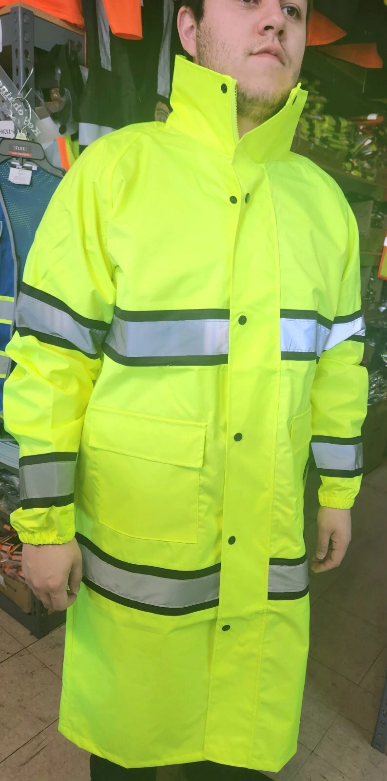 Yellow Safety Class 3 Rain Coat/JACKET/ High Visibility Reflective
Opens in a new window or tab