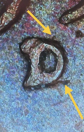 1955-D Lincoln Wheat Cent FS-503 RPM#3 Repunched Mint Mark. WCE-007 - Picture 2 of 7
