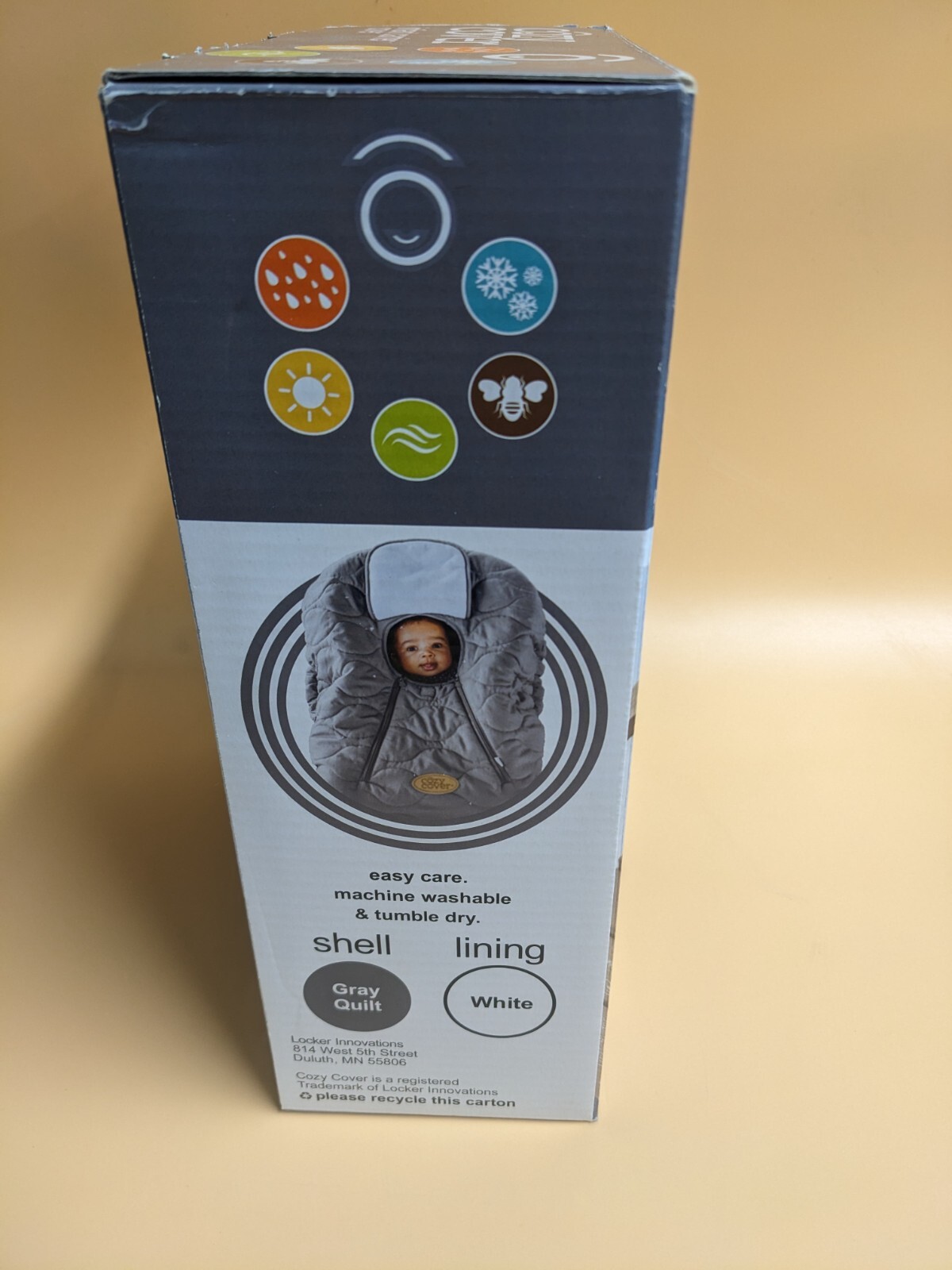 Cozy Cover Infant Carrier Cover Secure Baby Car Seat Cover Gray