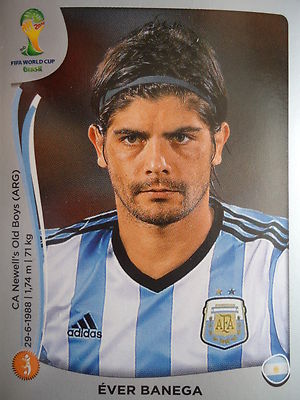 Panini 423 Ever Banega Argentinien FIFA WM 2014 Brasilien