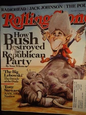 ROLLING STONE BUSH BIG LEBOWSKI TONY STEWART  September 2008  music VG+