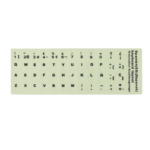 Different Languages Notebook Desktop Universal Luminous Keyboard Stickers - Afbeelding 8 van 10