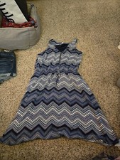 Maurices Small ladies womens maxi dress -Blue/Green/White