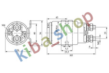 WORK CURRENT RELAY 24V/150A NUMBER OF POSTS 4PCS