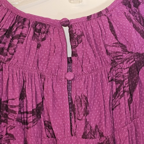 A New Day Dress Womens Small Purple Fuchsia Floral Long Sleeve Maxi Flowy NEW S - Picture 11 of 13