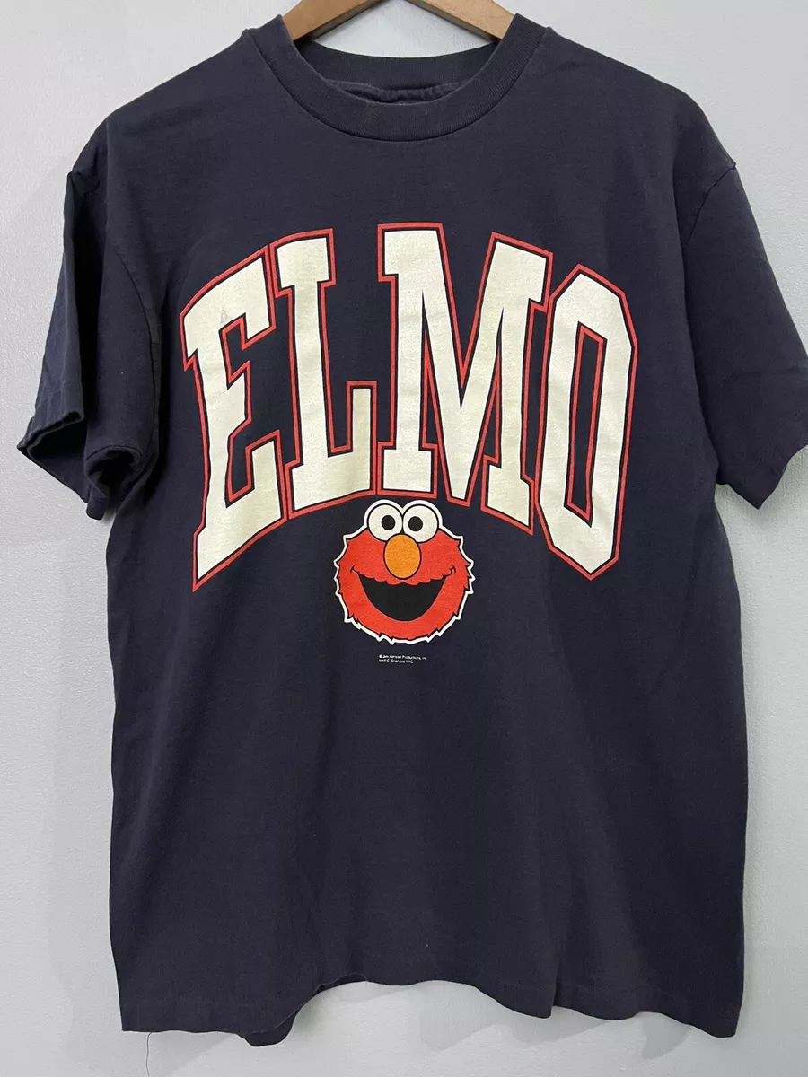 vtg 80s 90s usa made single stitch ELMO Sesame Street T-Shirt Jim Henson Large