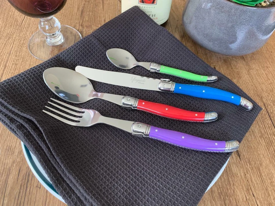 Conjunto de Talheres Silhouette Laguiole 24 Peças Aço Inoxidável 430 Inox Jantar Presente a Granel - Imagem 3 de 4