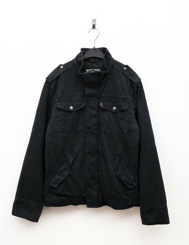 Levis Uomo S Giacca Sherpa Foderato Parka Navy Impermeabile Zip Invernale  Top | eBay