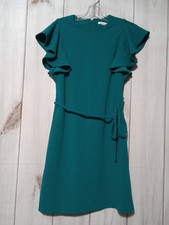 Calvin Klein Dress Ladies 4 Capped Sleeve Midi Turquoise