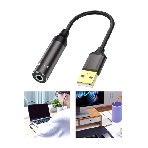 USB To 3.5mm Auditory Adapter, External Sound Card For PC, Laptop Dsktop Devices - Afbeelding 3 van 8