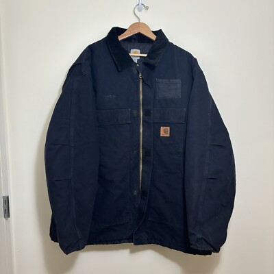 VTG Carhartt Jacket Sandstone Duck Arctic Quilt Lined C26 MDT Dark