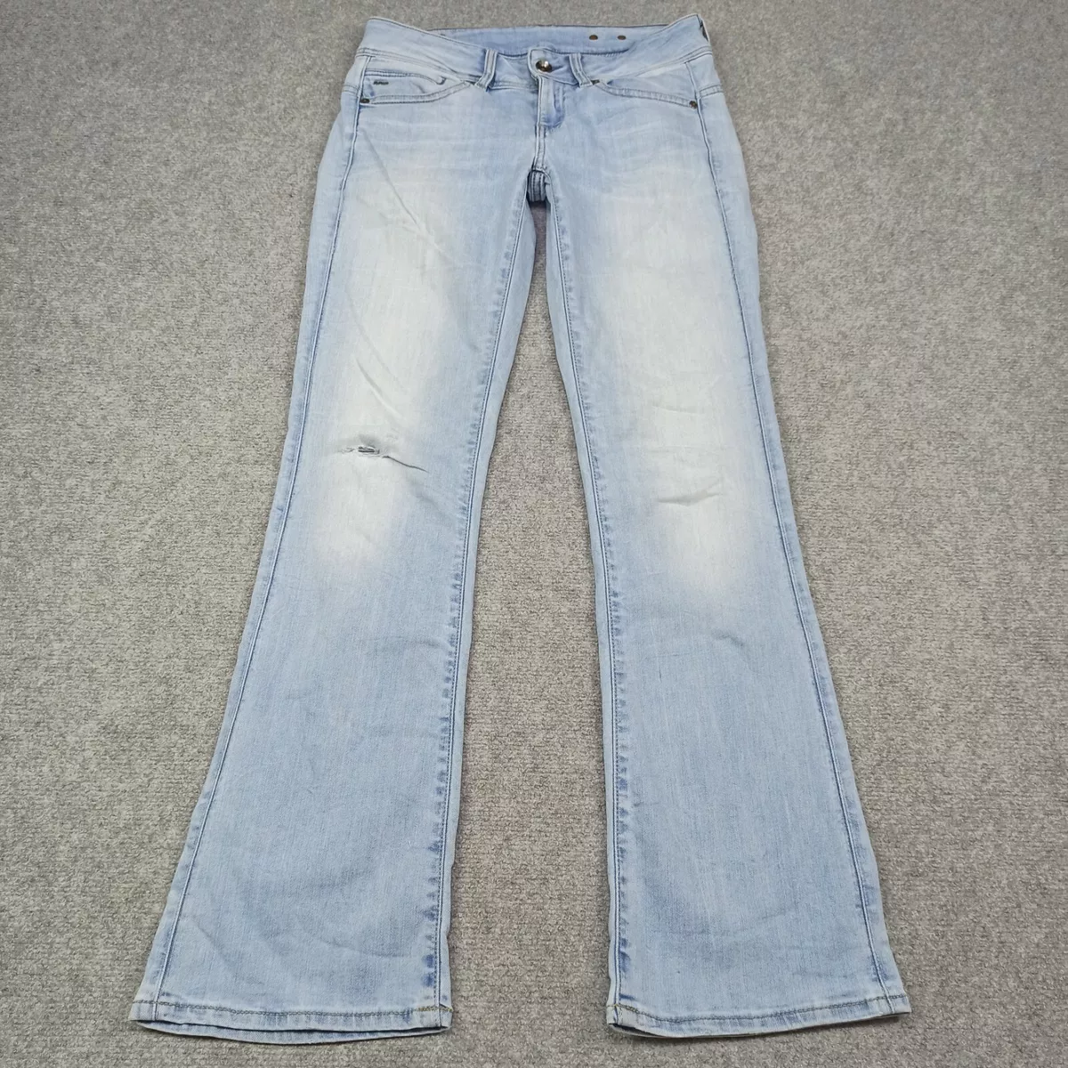 G Star RAW Womens Bootcut Jeans W30 L32 Label W29 L34 Light Blue MIDGE SADDLE