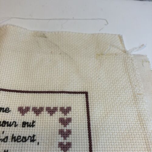 A Friend Poem Finished Cross Stitch 12" x 10.5" Hearts - Picture 3 of 7