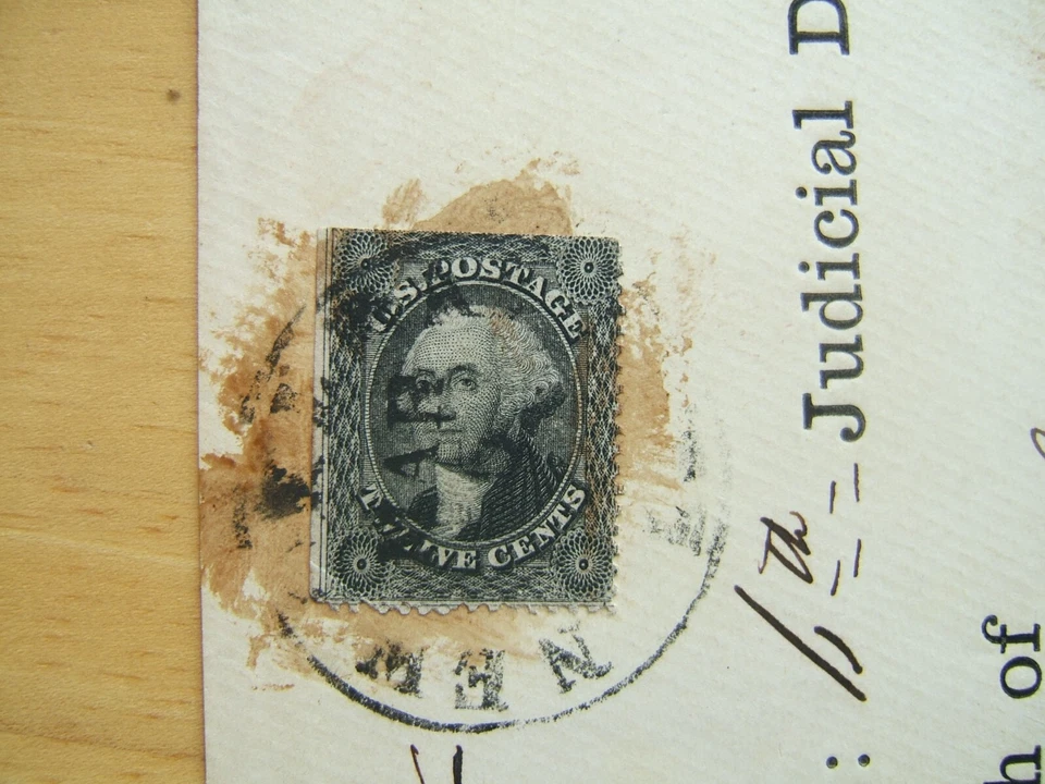 US SCOTT #36, 12 CENT, NEW ORLEANS LEGAL COVER, 1850s, CERTIFIED, SCV $700 - Image 3 of 4