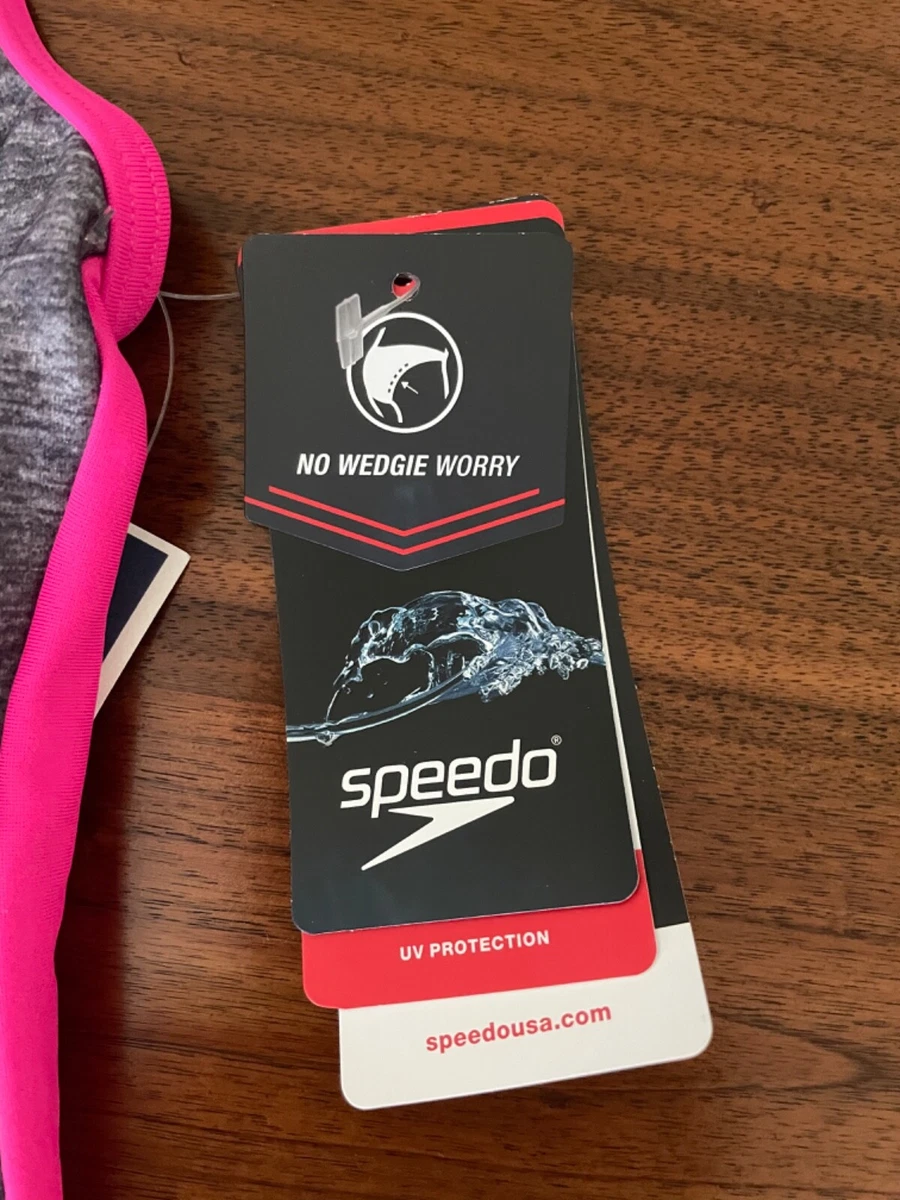 Speedo No Wedgie Worry Swimsuit Girls Size 14 One Piece Multicolor New with Tags