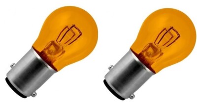 2x glühbirne 12V 21/5W BAY15D orange glühlampe blinker auto motorrad