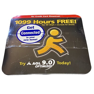 AOL 9.0 Get Connected 1099 Hours Free For 50 Days CD Computer Software Sealed