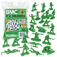 BMC 67057 BRIGHT GREEN plastic Army Women toy soldiers