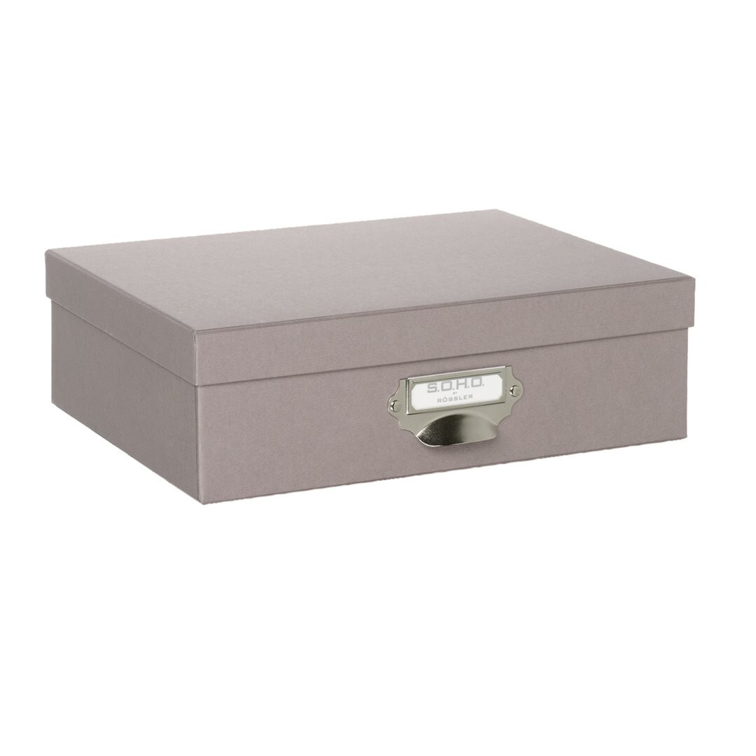 Scatola Con Maniglia Soho Grigio Taupe 49 | Rossler Soho
