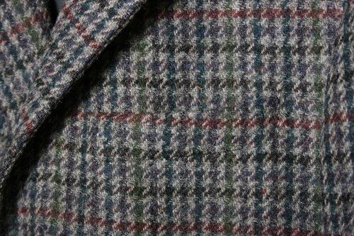 LANDS END Houndstooth Check 100% Wool 3-Button Blazer Sport Coat Sz. 41L - Picture 3 of 14