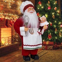 Deko Weihnachtsmann 30Cm Johann Rot Stehend Santa Claus Dekofigur Weihnachtsdeko