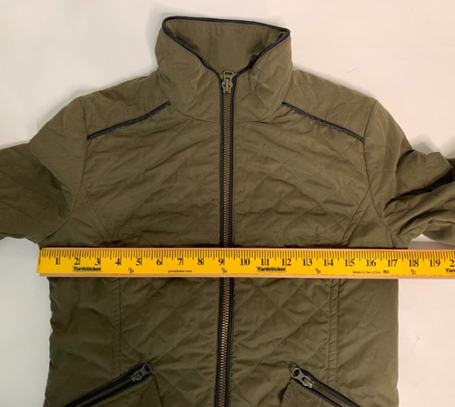 Kut From the Kloth Beatrice Quilted Jacket Women's Olive Green Zip Pockets Sz S - Picture 12 of 13