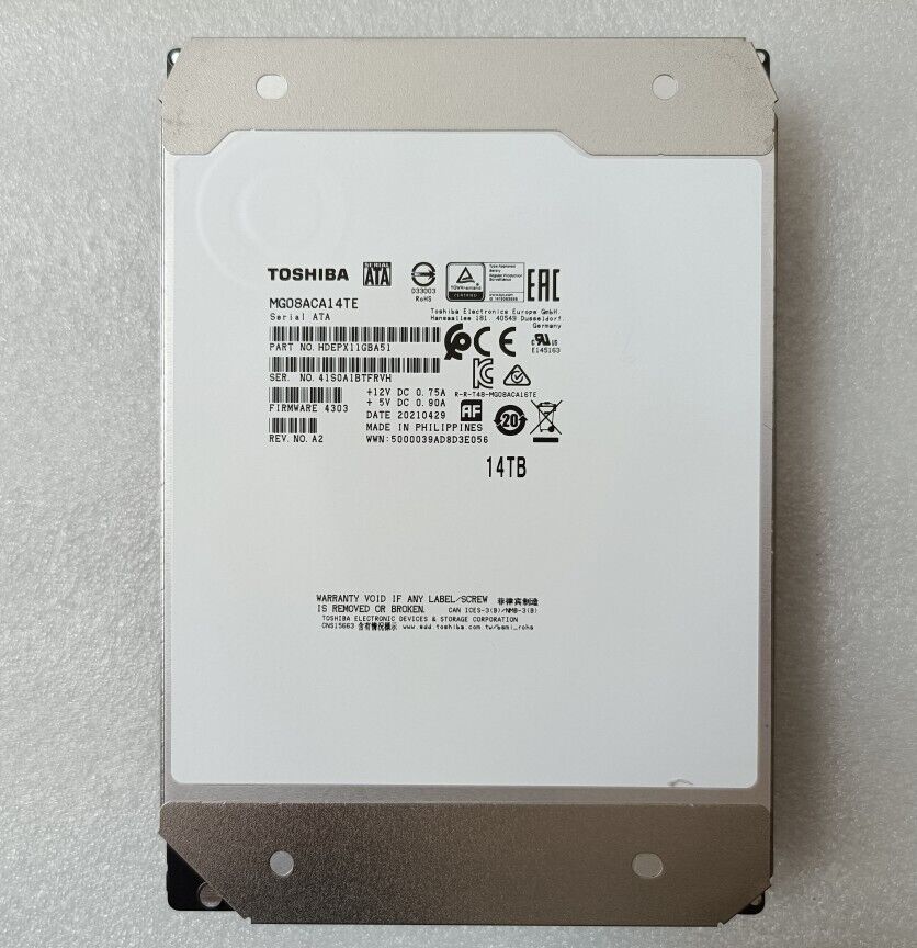 Toshiba Enterprise MG08ACA14TE 14TB HDD, SATA 3, 3.5 Toshiba Enterprise MG08ACA14TE 14TB HDD, SATA 3, 3.5