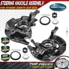 2x Front Side Steering Knuckle & Wheel Hub Bearing Assy for Hyundai Sonata 2011