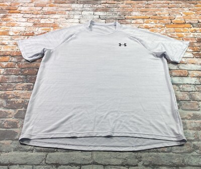 Under Armour Shirt Adult Large Gray Performance Athletic Workout