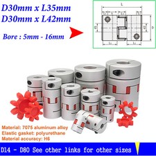Wellenkupplung LM Klauenkupplung flexibel CNC 30mm 7075 Aluminium Motorkuppplung