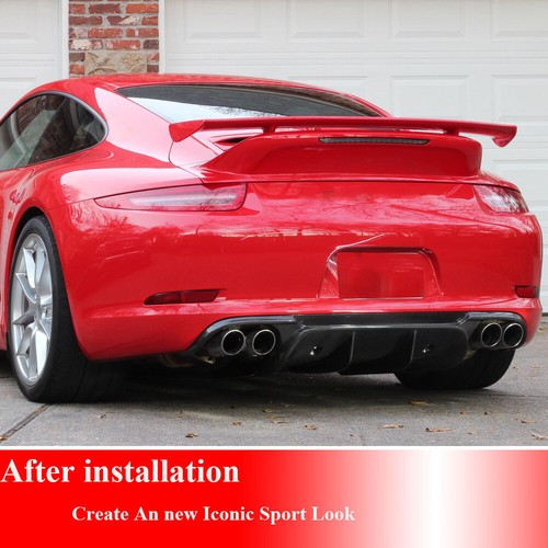 For 12-15 Porsche 911 991.1 REAL CARBON Rear Bumper Lip Diffuser Spoiler Bodykit - Bild 4 von 16