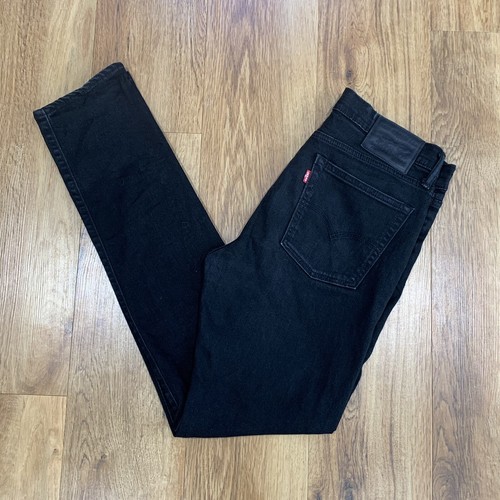 Levi Strauss 510 Gamba Skinny Fit Stretch Denim Jeans Levis nero taglia  32x32 | eBay