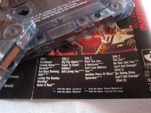 Scorpions World Wide Live Harvest E 24 0343 4, SCORP 1 2 x Cassette Album Set - Picture 6 of 6