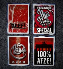 4 Stück _ BRAVO Hip-Hop Special _ Star Sticker _ Aufkleber #