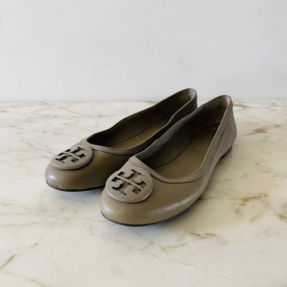 Gray tory burch best sale flats