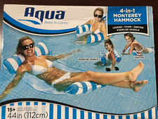 Aqua, 4-in-1 Monterey Hammock, 44" Inflated Length, up to 250 lb.