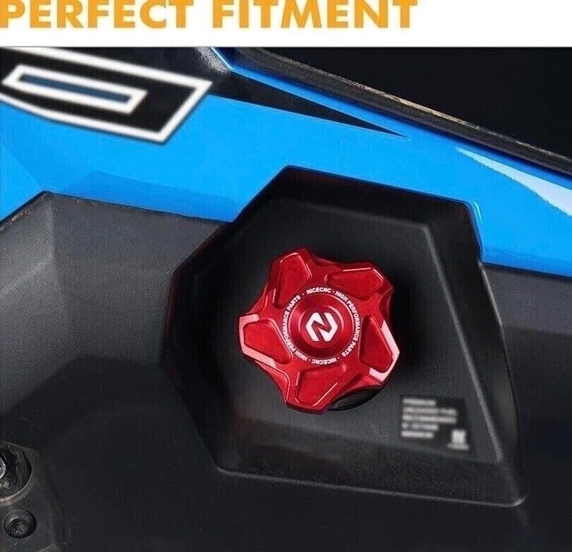 CNC Gas Cap 2014-2015 Polaris Scrambler XP 850 Fuel Petrol Tank Lid Aluminum Red - Image 4 of 4