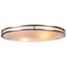 Monument 614011 2-Light 32-Watt T9 Brushed Nickel Oval Flushmount