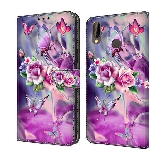 Painted Flip Card Wallet Stand Phone Case For Huawei Y5 Y6 Y7 2018 Honor 7A 8A - Picture 20 of 32