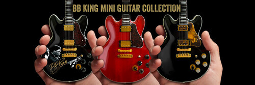 Bb King - BB King Gibson Cherry ES-355 Lucille Mini Guitar Replica Collectible [ - Bild 8 von 8