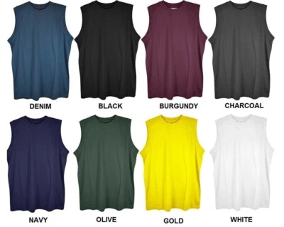 Metaphor Homme Grande Taille Pur Coton sans Manche T-Shirt XL À 6XL,8 Couleurs - Photo 1/4