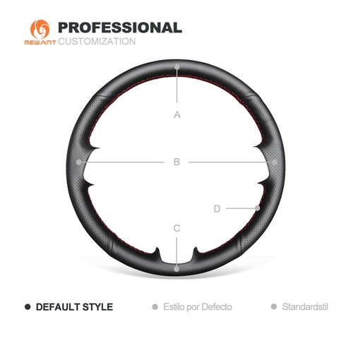 Hágalo usted mismo Funda de volante de cuero auténtico negra para Mazda MX-5 RX-8 CX-7 - Imagen 8 de 10