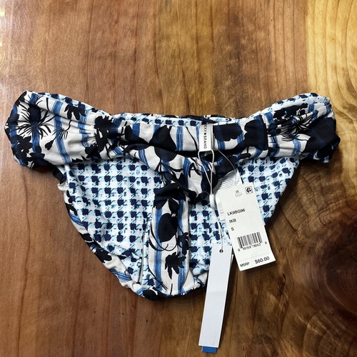 Costume da bagno bikini donna fondo nuoto marca Lucky piccolo reversibile floreale NUOVO