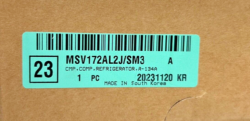 MSV172AL2J/SM3 OEM SAMSUNG REFRIGERATOR COMPRESSOR - NEW IN BOX - Picture 4 of 5